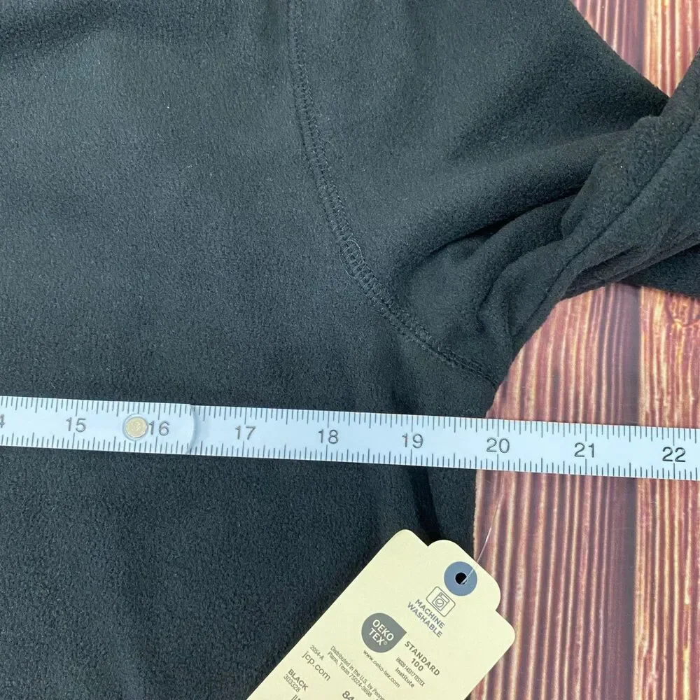 St. John’s Bay Women’s V-Neck Long Sleeve Top Black Size M Polyester - Picture 7 of 11